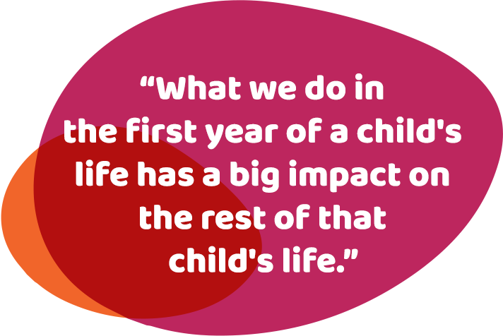 What we do in the first year of a child's life has a big impact on the rest of that child's life.